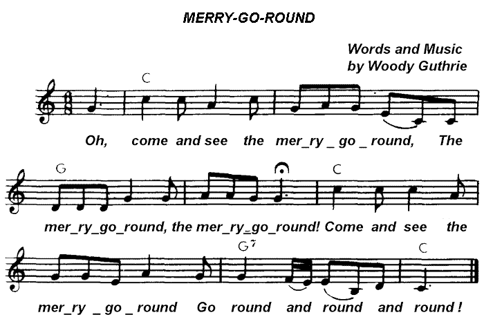 Нотный текст - merry go round