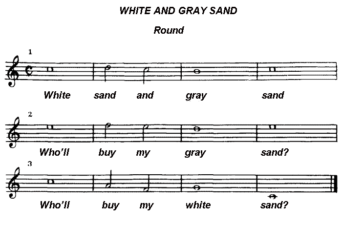 Нотный текст - white sand and gray sand